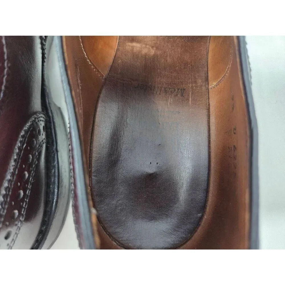 ALLEN EDMONDS MCALLISTER WINGTIP BROGUE MEDALLION TOE CORDOVAN OXFORD MENS 9.5 D